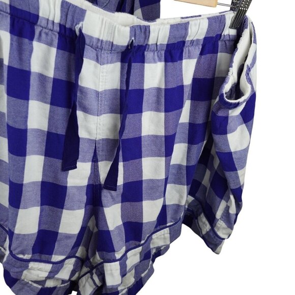 J.Crew 3X Blue & White Gingham‎ Modal Pajama Set - Picture 3 of 10